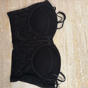 Dolls Kill corset Black Mesh Bralette